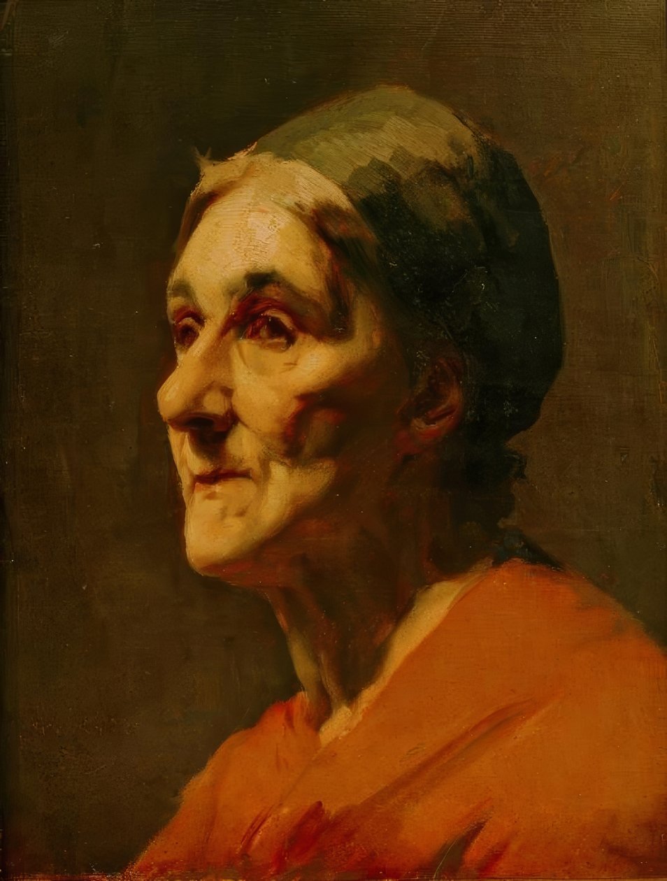 Oude vrouw door Wilhelm Busch