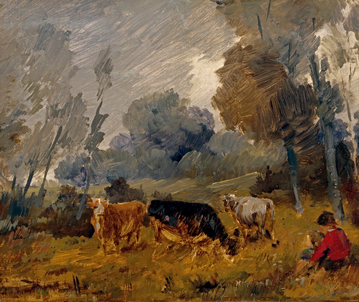 Op de weide door Wilhelm Busch