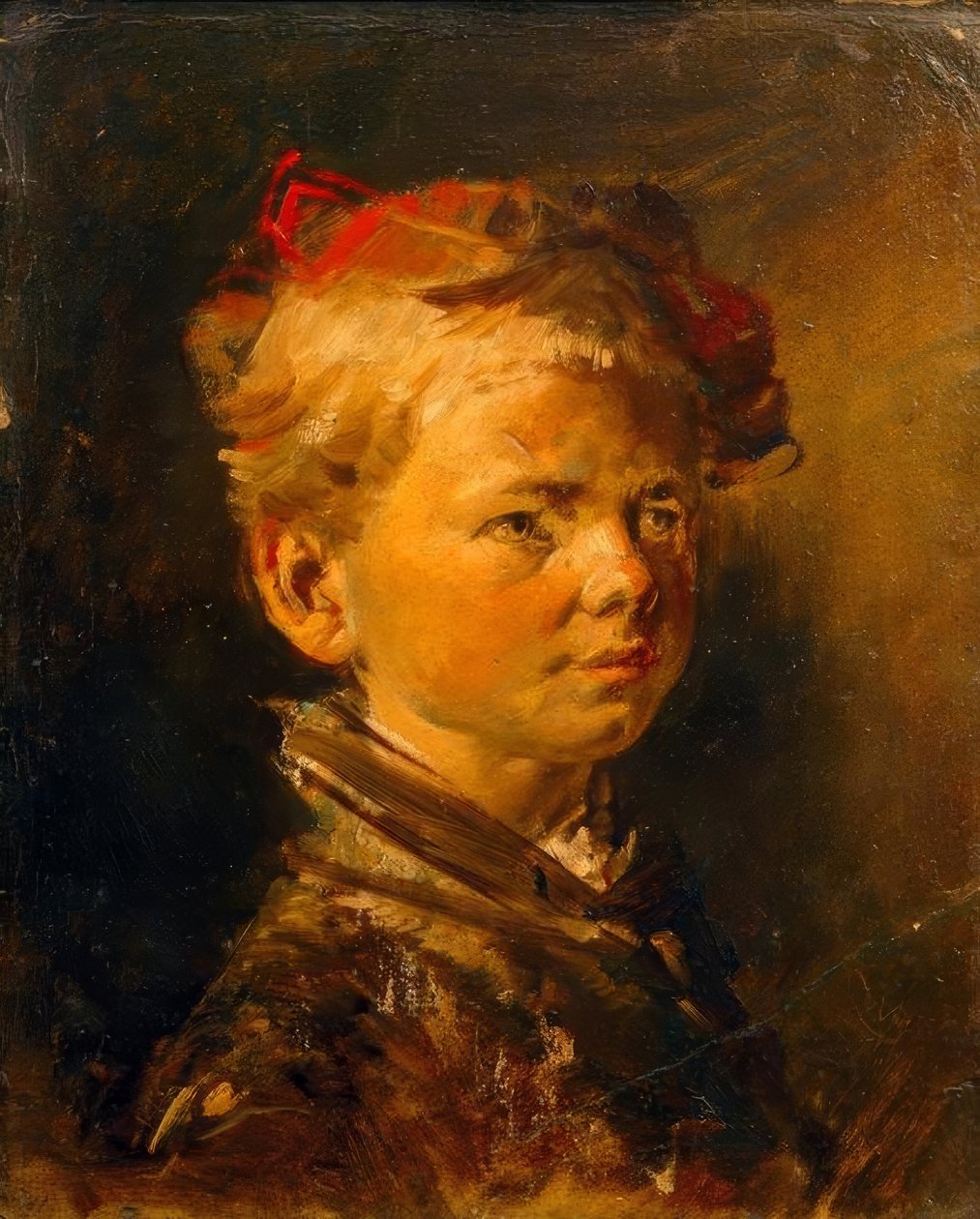 Portret van een jongen door Wilhelm Busch