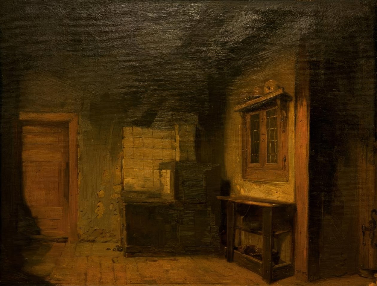 Keuken in de pastorie in Wiedensahl door Wilhelm Busch