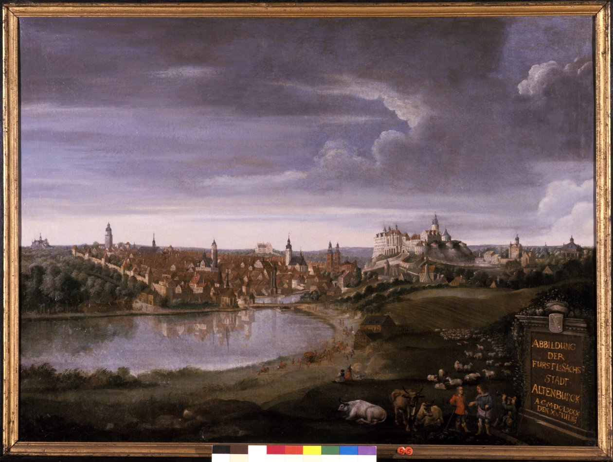 Uitzicht op Altenburg door Wilhelm I Richter