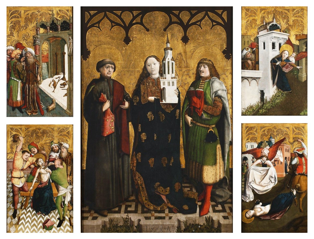 Altaarstuk van Sint Barbara door Wilhelm Kalteysen