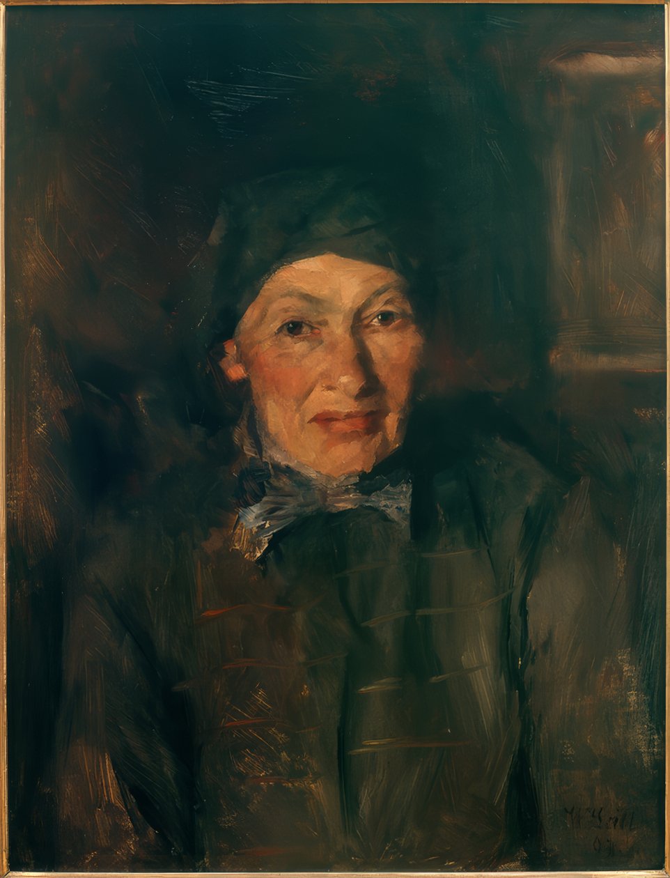 De vrouw van de burgemeester in Kutterling door Wilhelm Maria Hubertus Leibl
