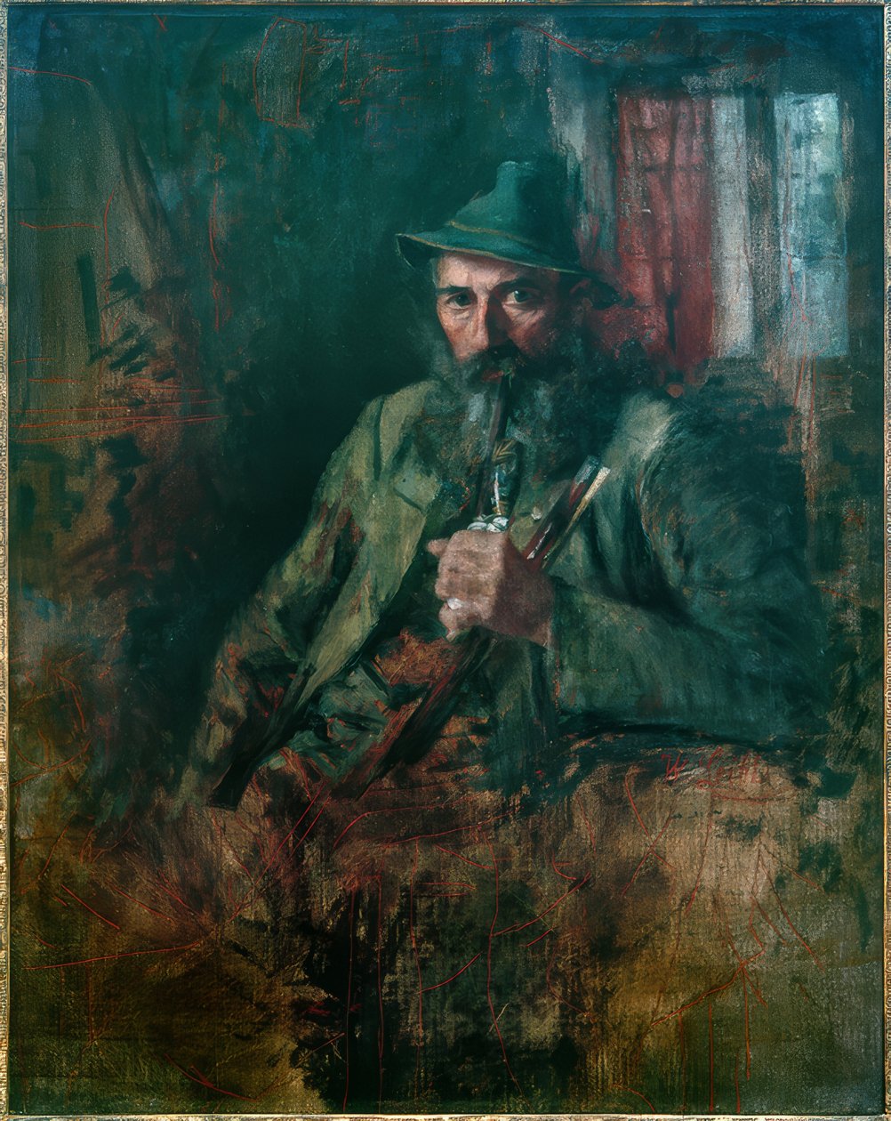 Beierse boswachter door Wilhelm Maria Hubertus Leibl