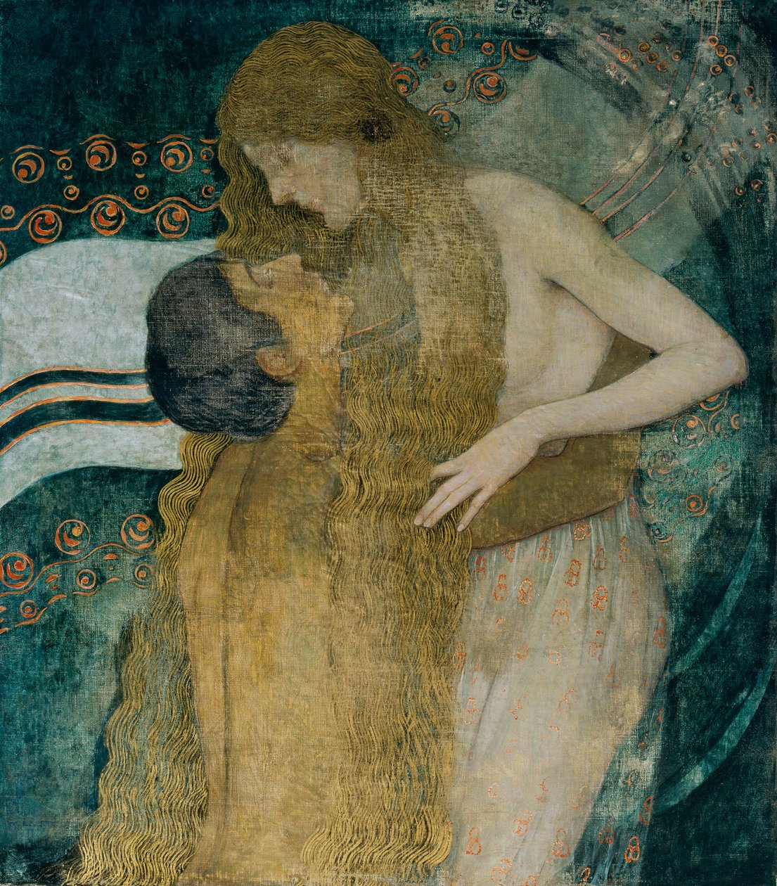 De omhelzing, ca. 1905 door Wilhelm List