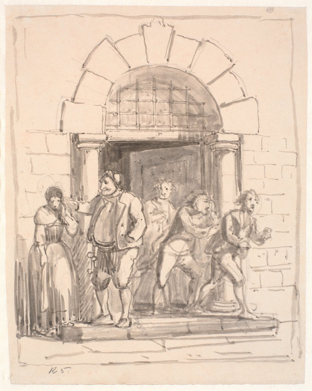 De onoplettende cipier door Wilhelm Marstrand