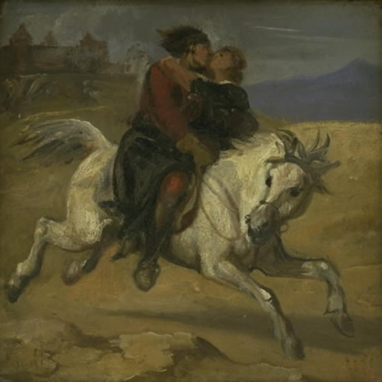 Een ontvoeringsscène door Wilhelm Marstrand