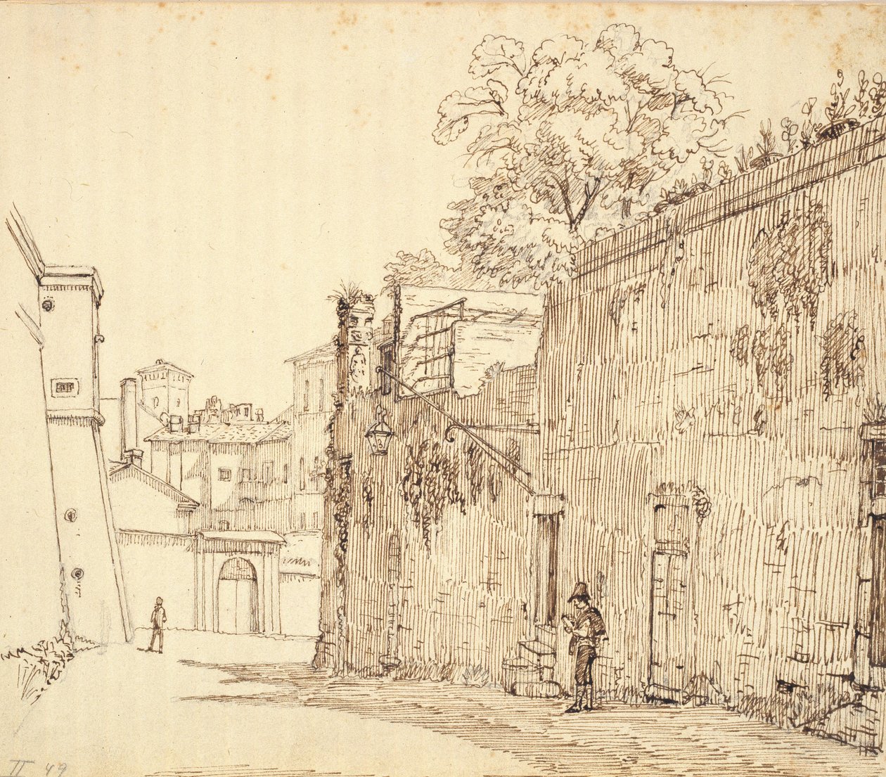 Straat in Rome door Wilhelm Marstrand