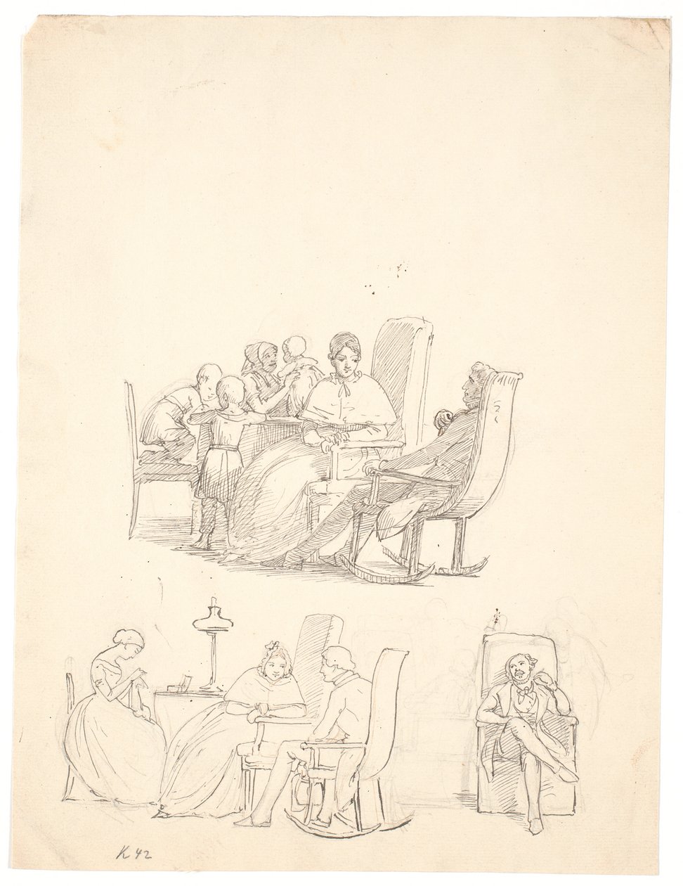 Bezoekscènes door Wilhelm Marstrand