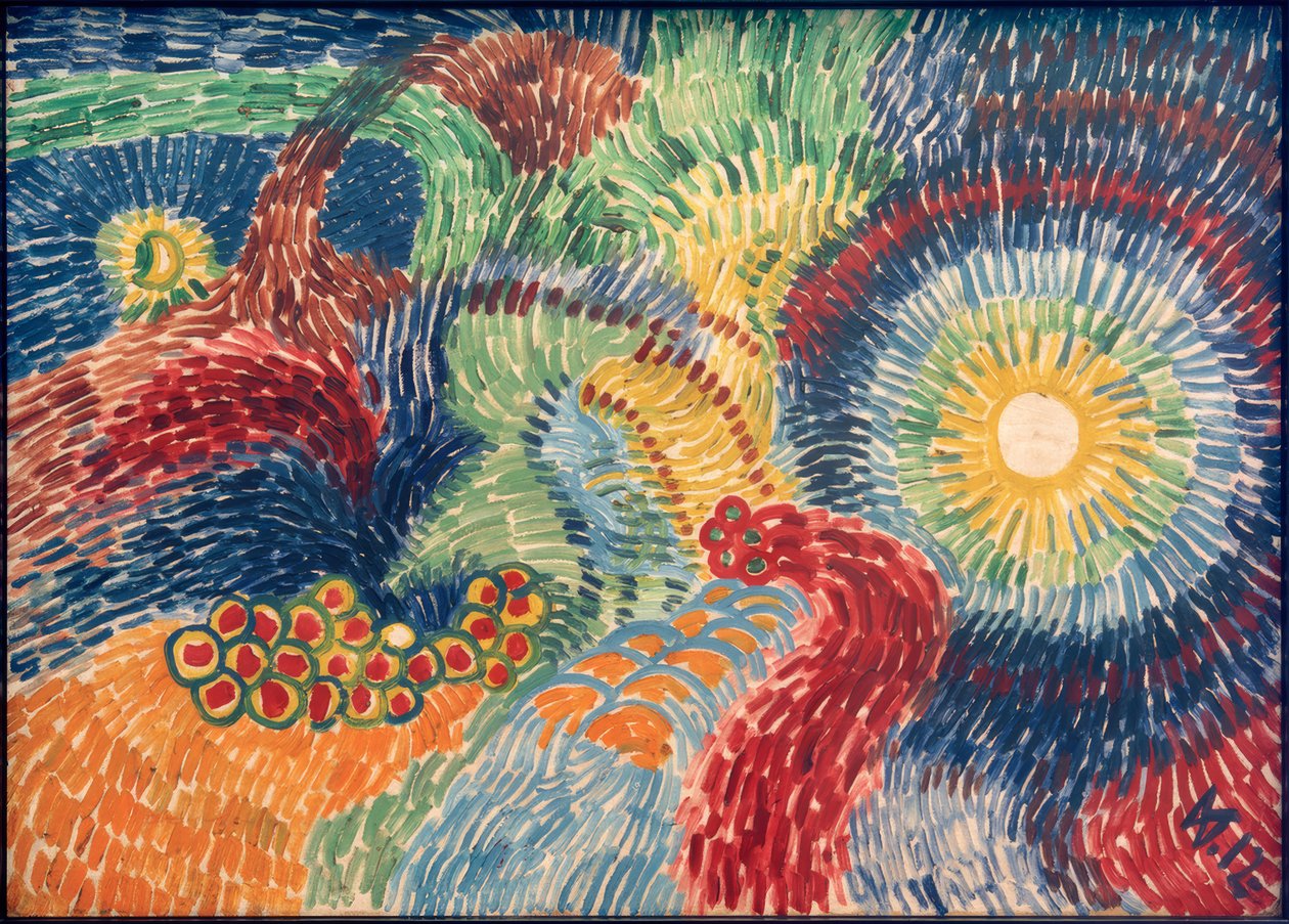 Astrale compositie XII door Wilhelm Morgner