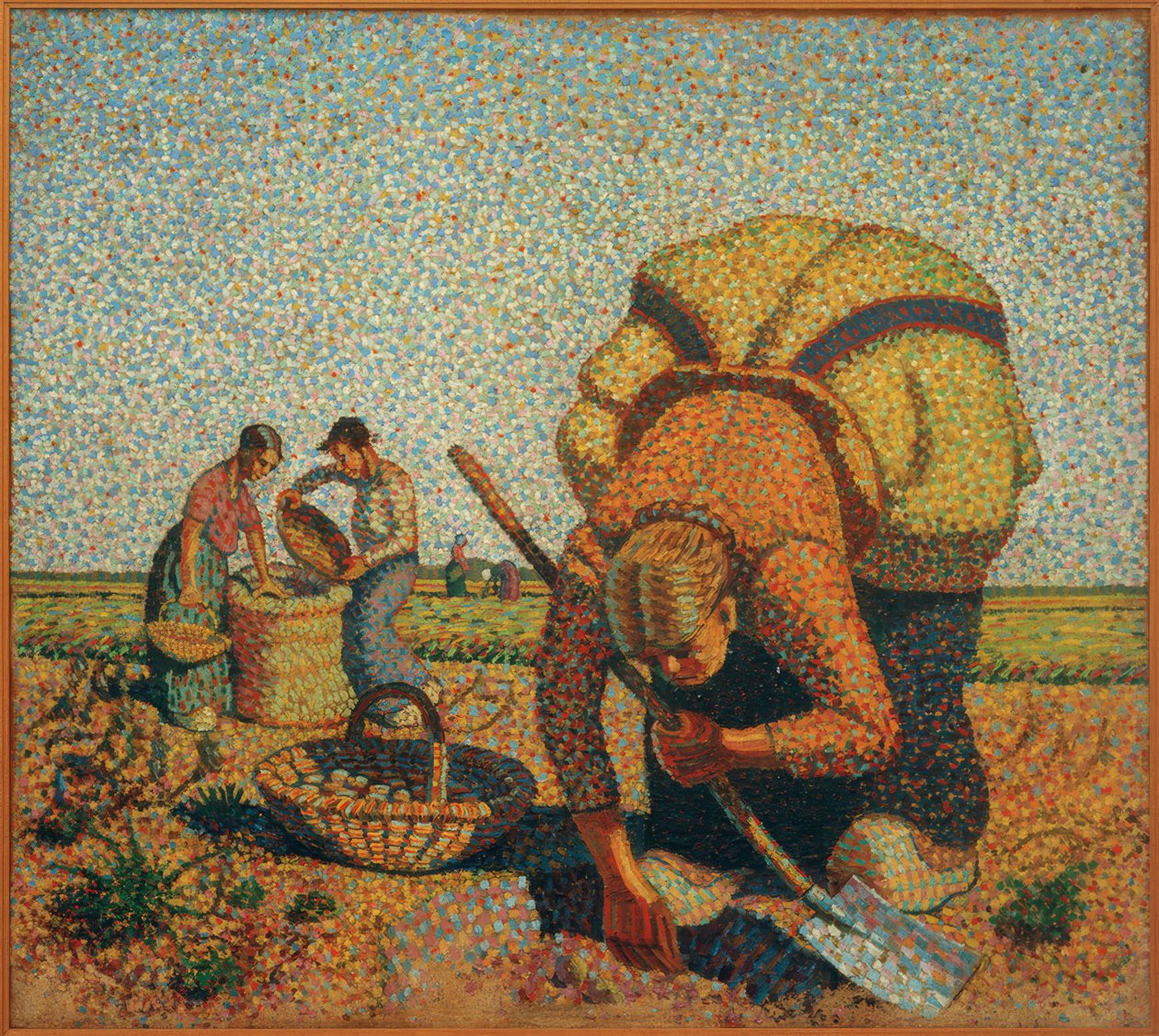 Aardappeloogst II door Wilhelm Morgner