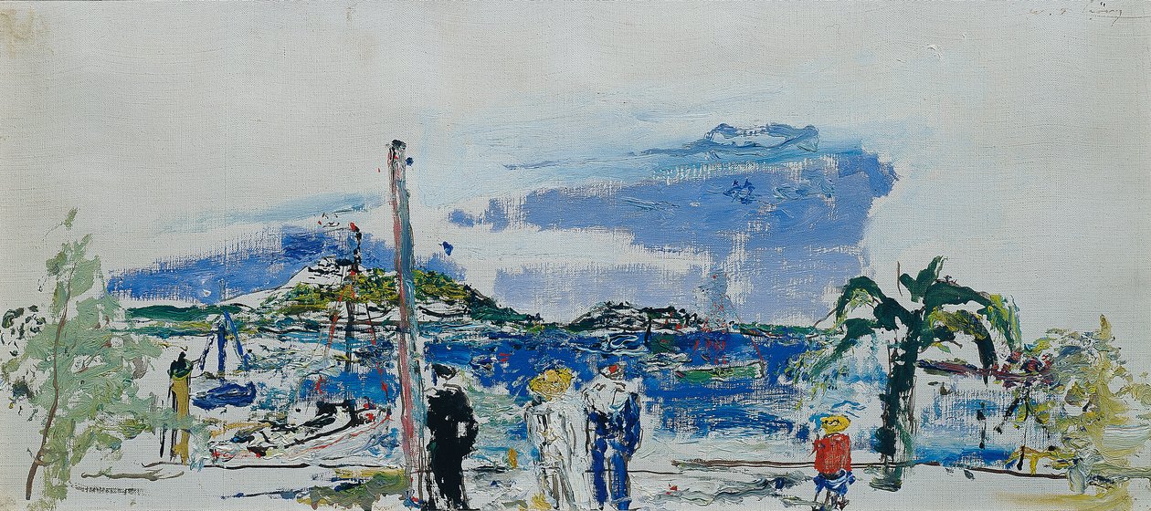 Matrozen op het strand door Wilhelm Thöny