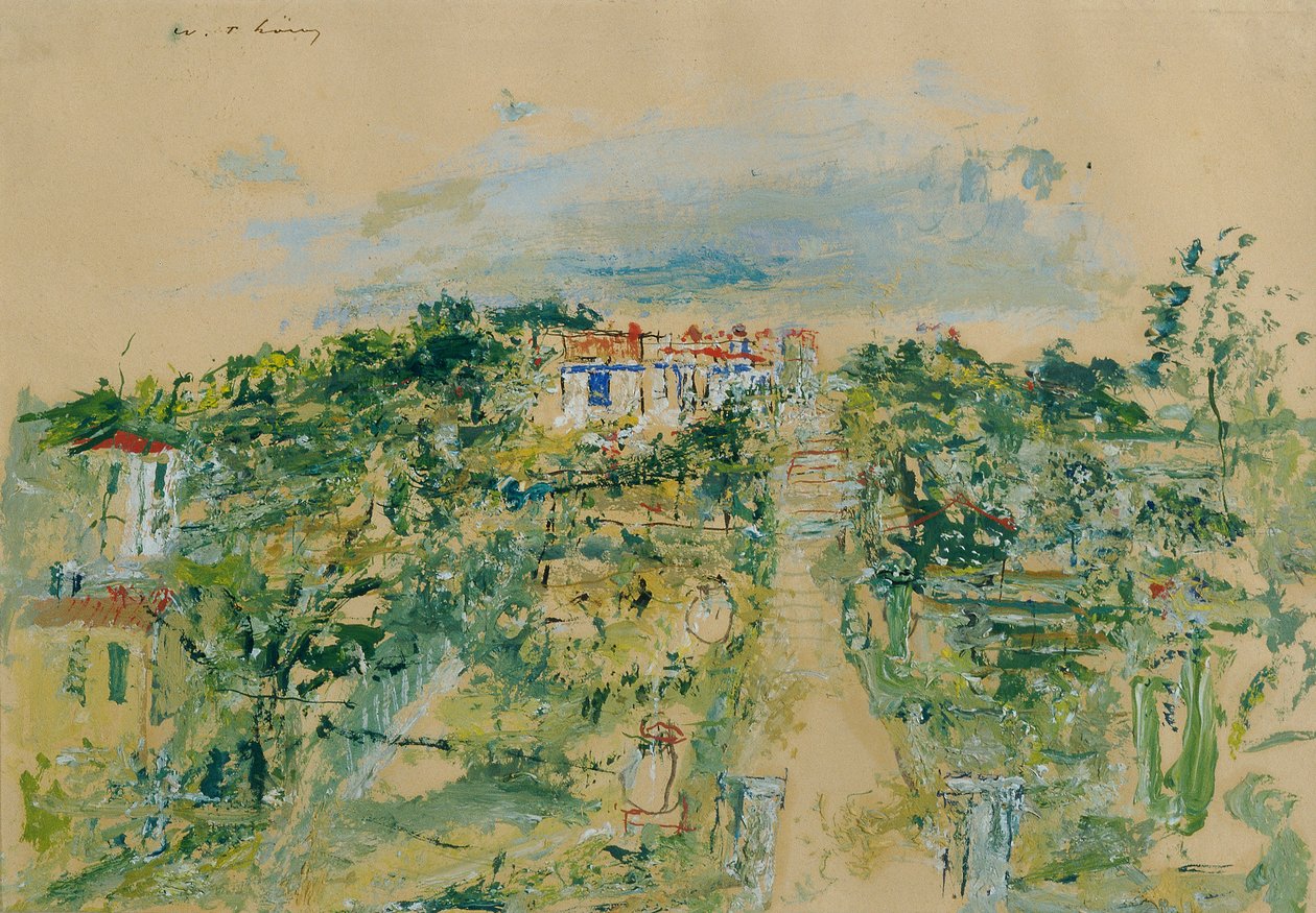 Straat in Sanary-sur-Mer door Wilhelm Thöny