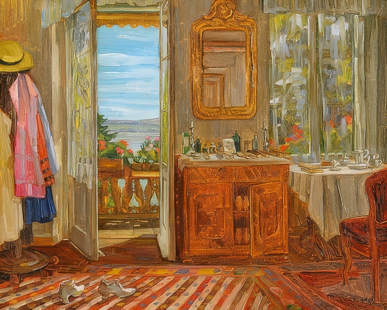 Interieur aan de Starnberger See. 1912 door Wilhelm Trübner