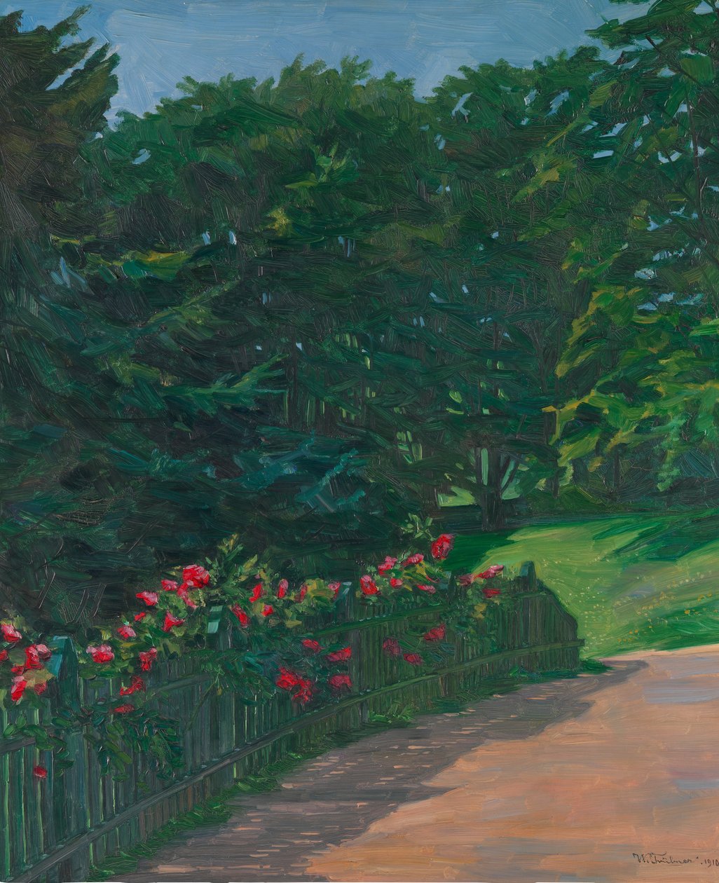 Landschap, 1910 door Wilhelm Trübner
