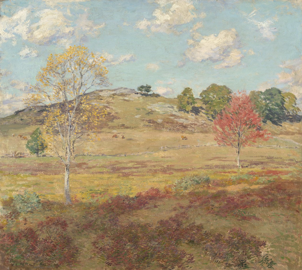 Vroege herfst door Willard Leroy Metcalf