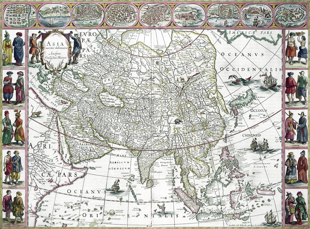 Asia noviter delineata, 1617 door Willem Janszoon Blaeu