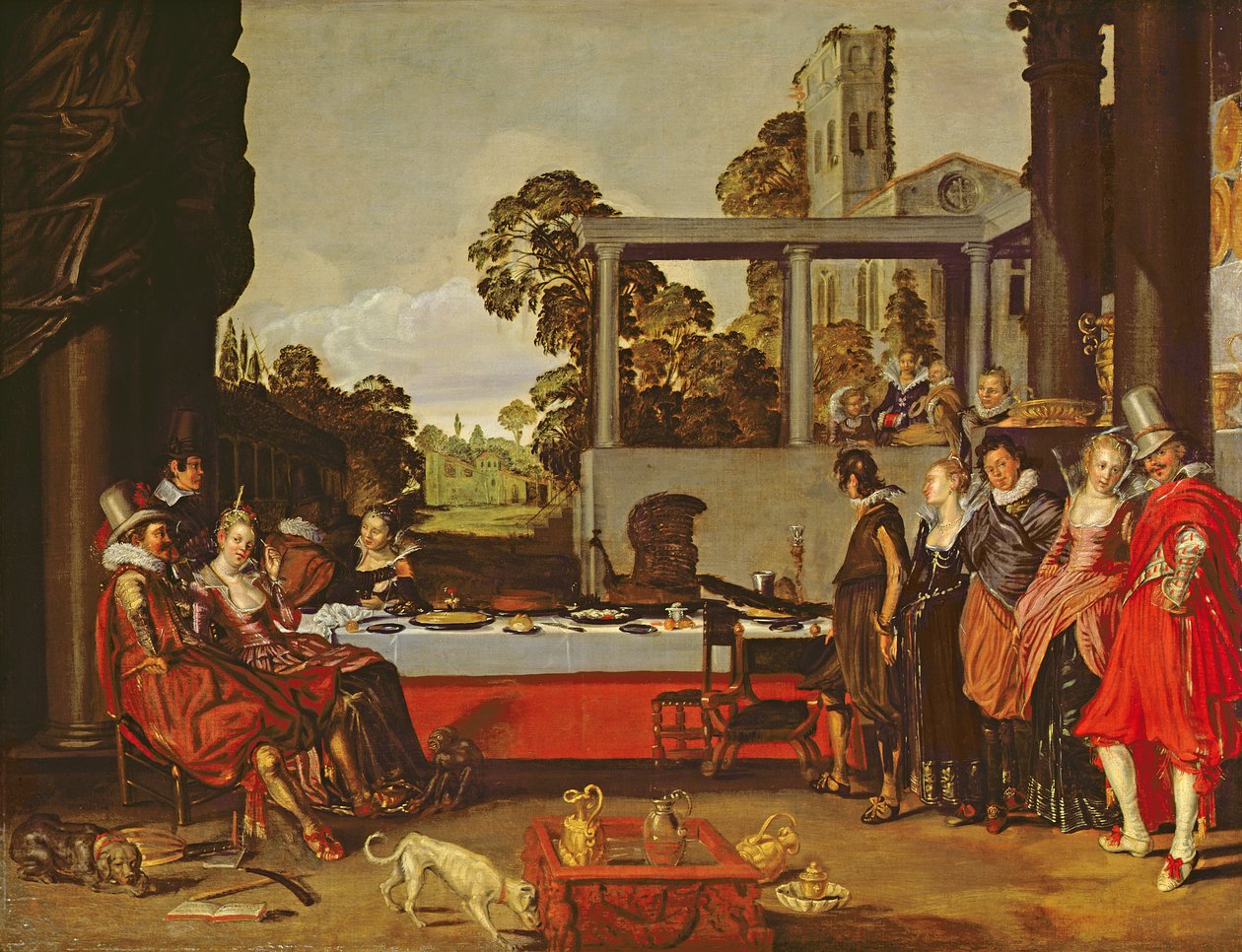 Vrolijk gezelschap in de open lucht door Willem Pietersz Buytewech