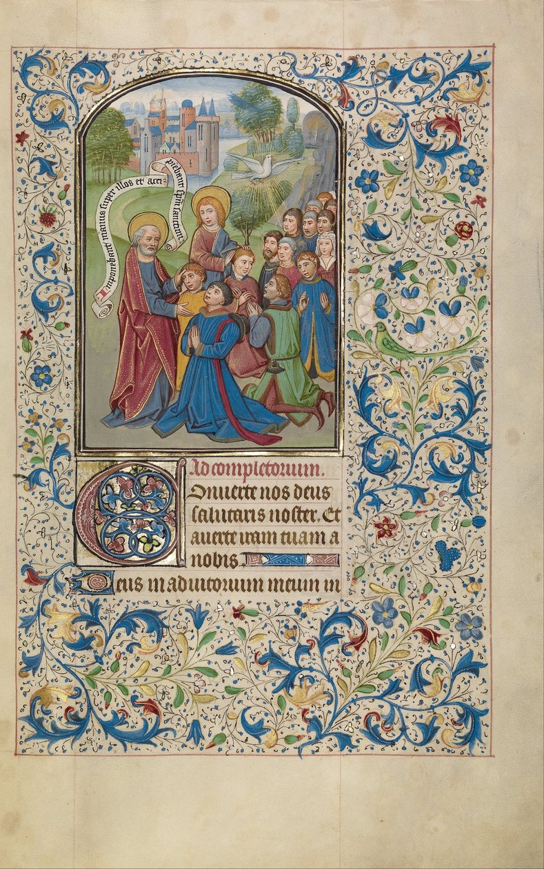 Heiligen Petrus en Johannes Dopen de Samaritanen door Willem Vrelant