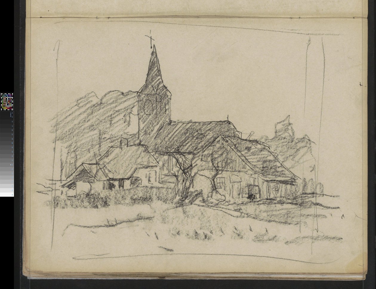 Gezicht op Diepenheim met de Johanneskerk, Willem Witsen door Willem Arnoldus Witsen