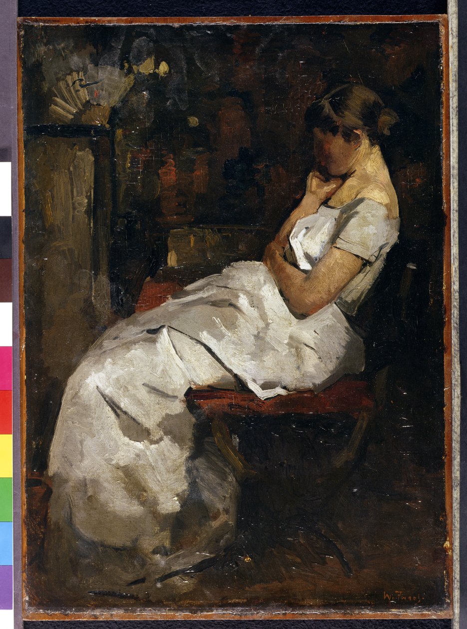 Meisje in het wit, ca. 1889 door Willem de Zwart