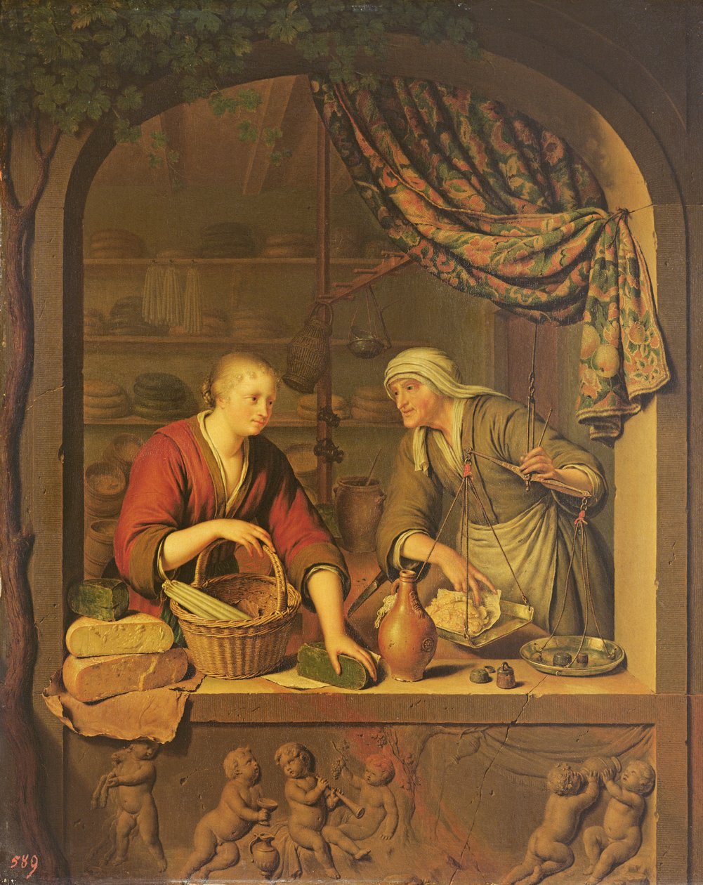 De winkel, 1705 door Willem Van Mieris