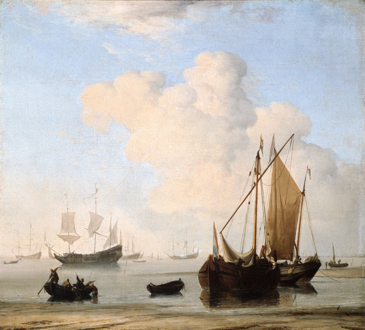 Een kalmte door Willem van de Velde the Younger