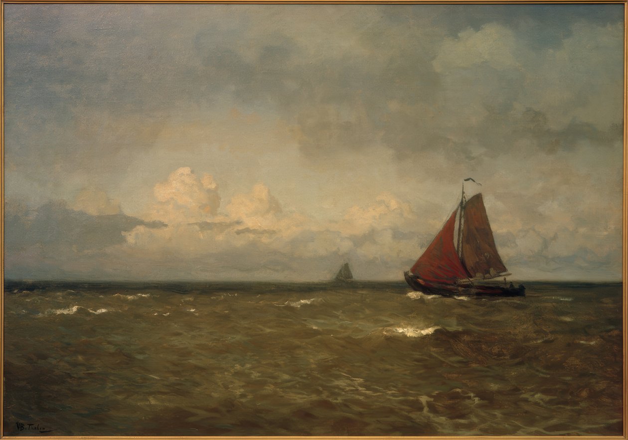 Platbodem op de Zuiderzee door Willem Bastiaan Tholen