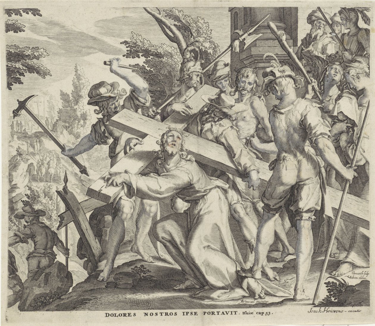 Kruisdraging Thronus Justitiae door Willem Isaacsz. van Swanenburg