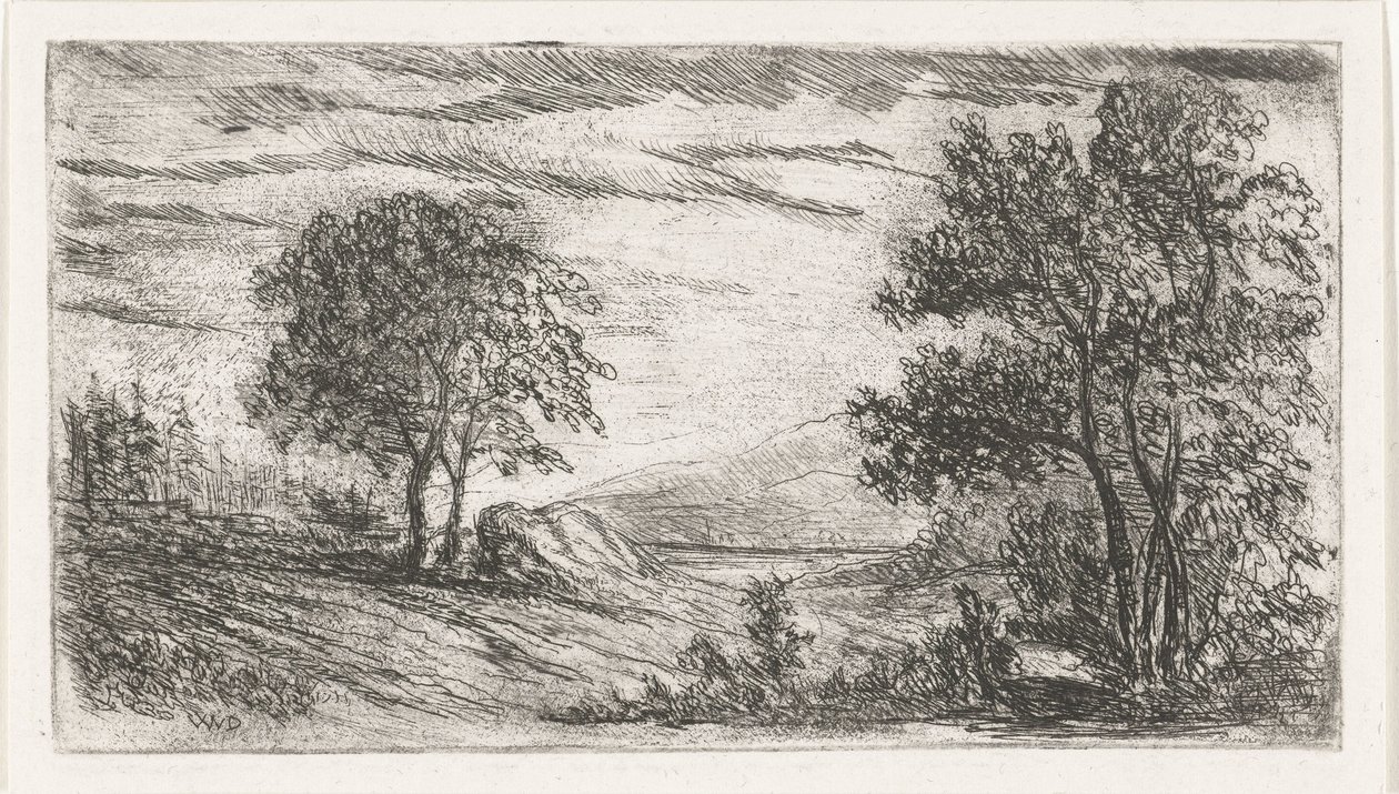 Heuvellandschap door Willem Matthias Jan van Dielen
