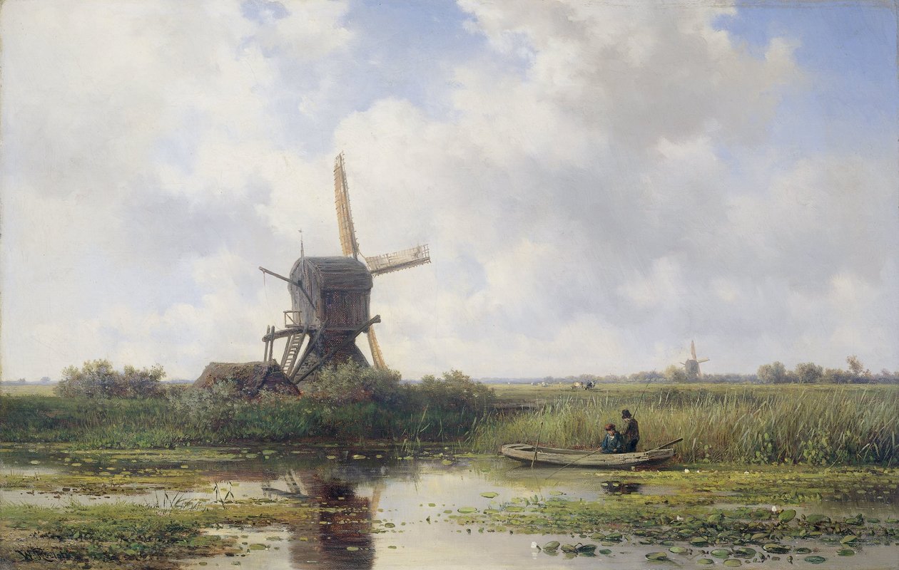 De Gein-rivier, bij Abcoude door Willem Roelofs (I)