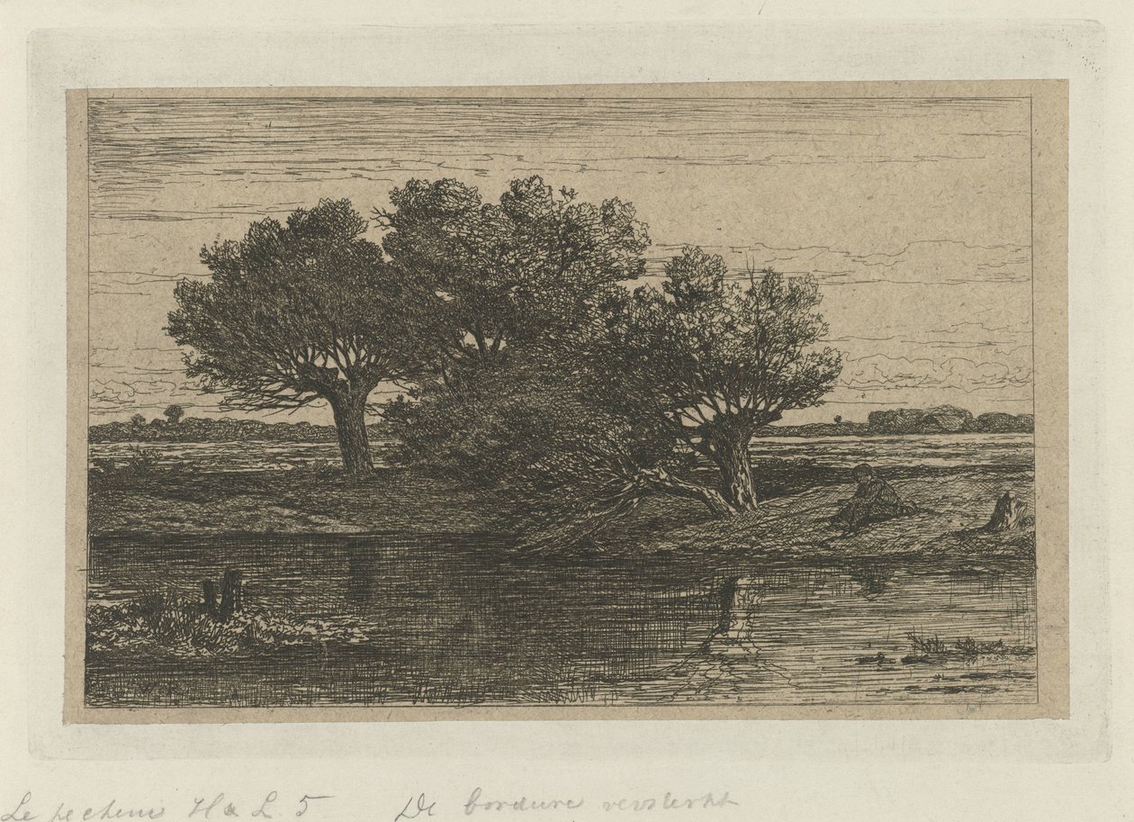 Visser bij de knotwilgen door Willem Roelofs (I)