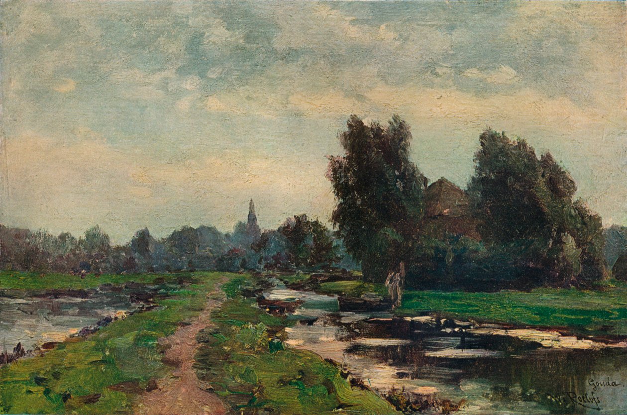Bij Gouda, 19e eeuw door Willem Roelofs