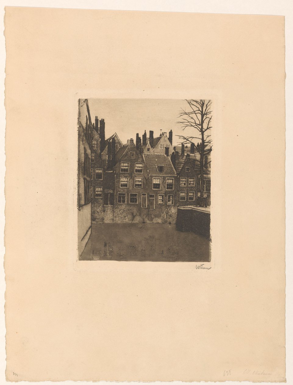 Groenendaal in Rotterdam door Willem Witsen (signed by artist)