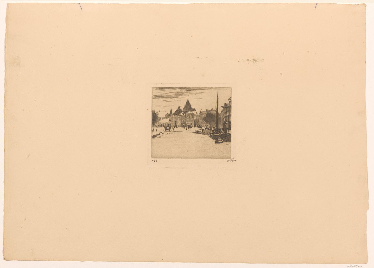 Nieuwmarkt in Amsterdam door Willem Witsen (signed by artist)