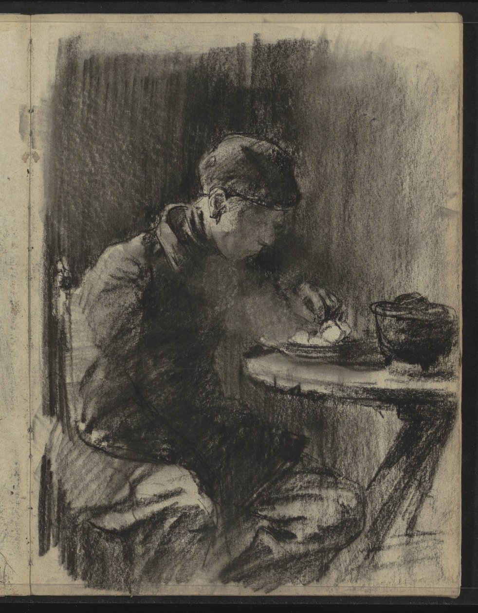 Aardappeletende jongen door Willem Arnoldus Witsen