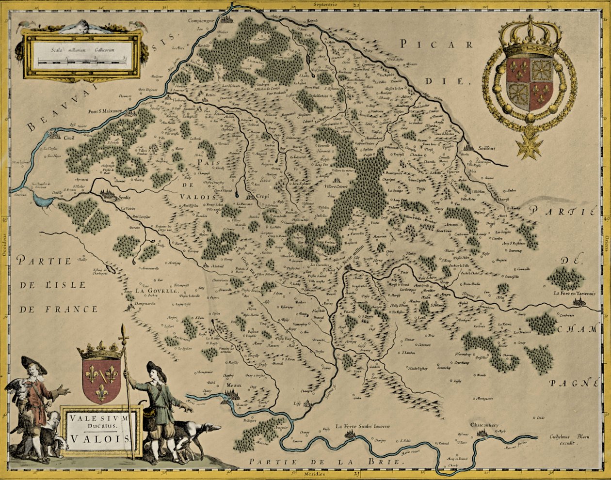 Kaart van Valois door Willem and Joan (1596 1673) Blaeu