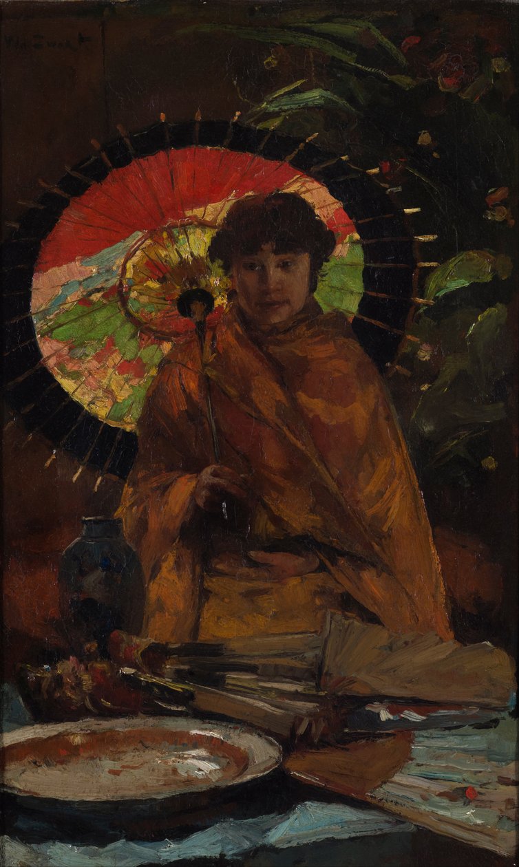 Meisje met Japanse parasol, ca. 1899 door Willem de Zwart