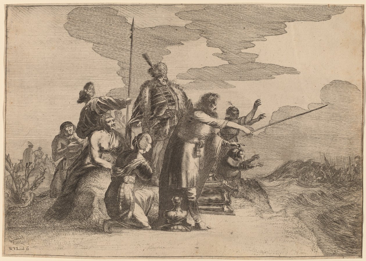 Farao Vergaat in de Rode Zee door Willem van Lande