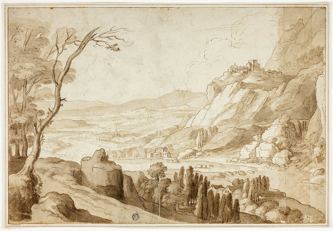 Rijnlandschap door Willem van Nieuwlandt II