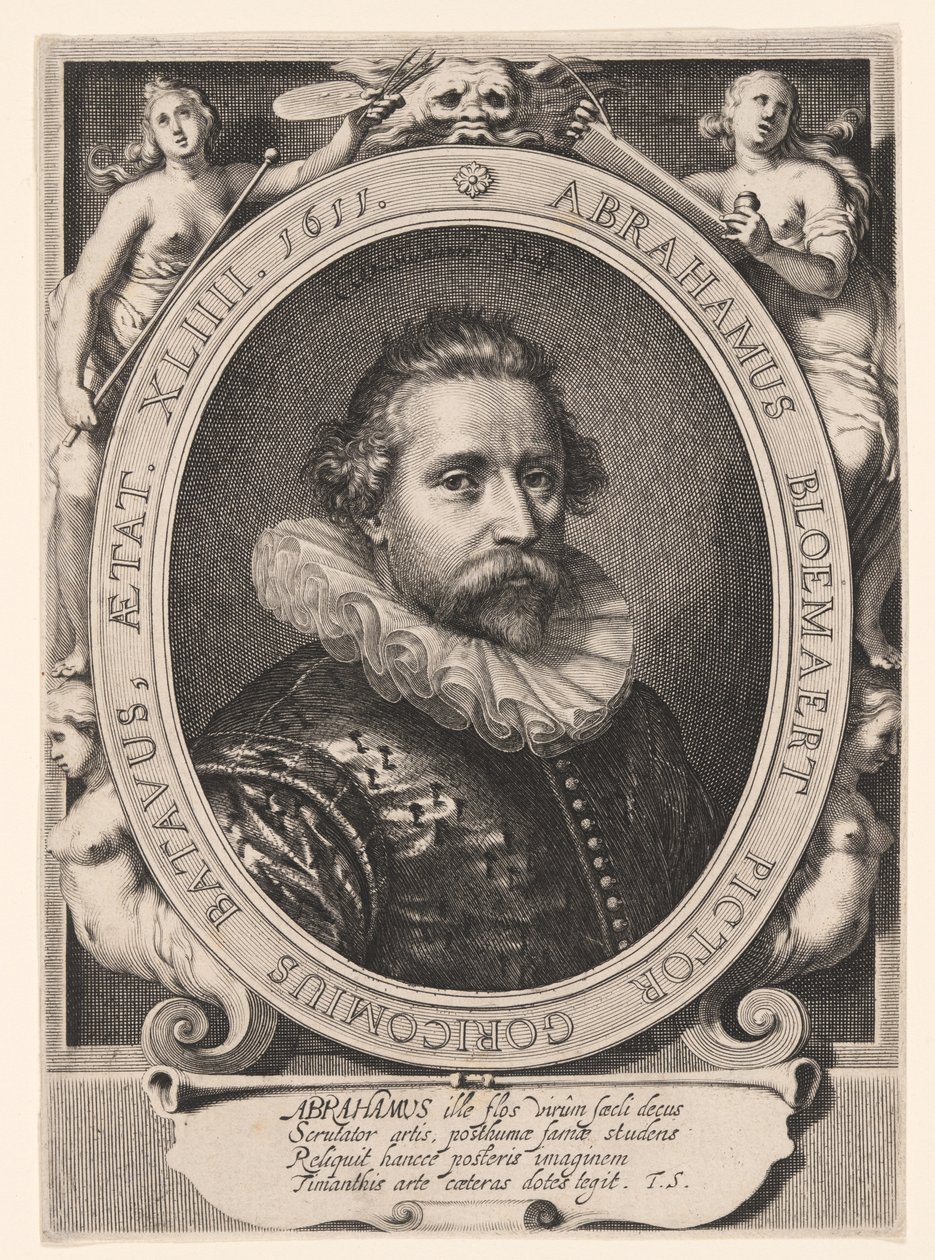 Portret van Abraham Bloemaert door Willem van Swanenburgh