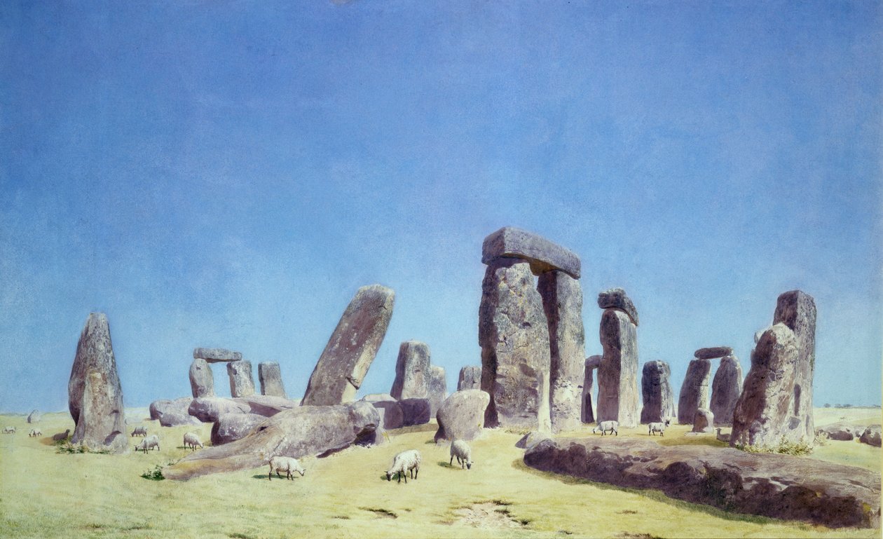 Schapen bij Stonehenge door Joseph Mallord William Turner