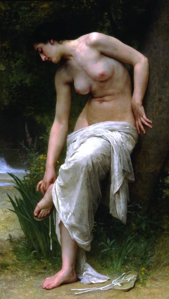 Na het Bad door William Adolphe Bouguereau
