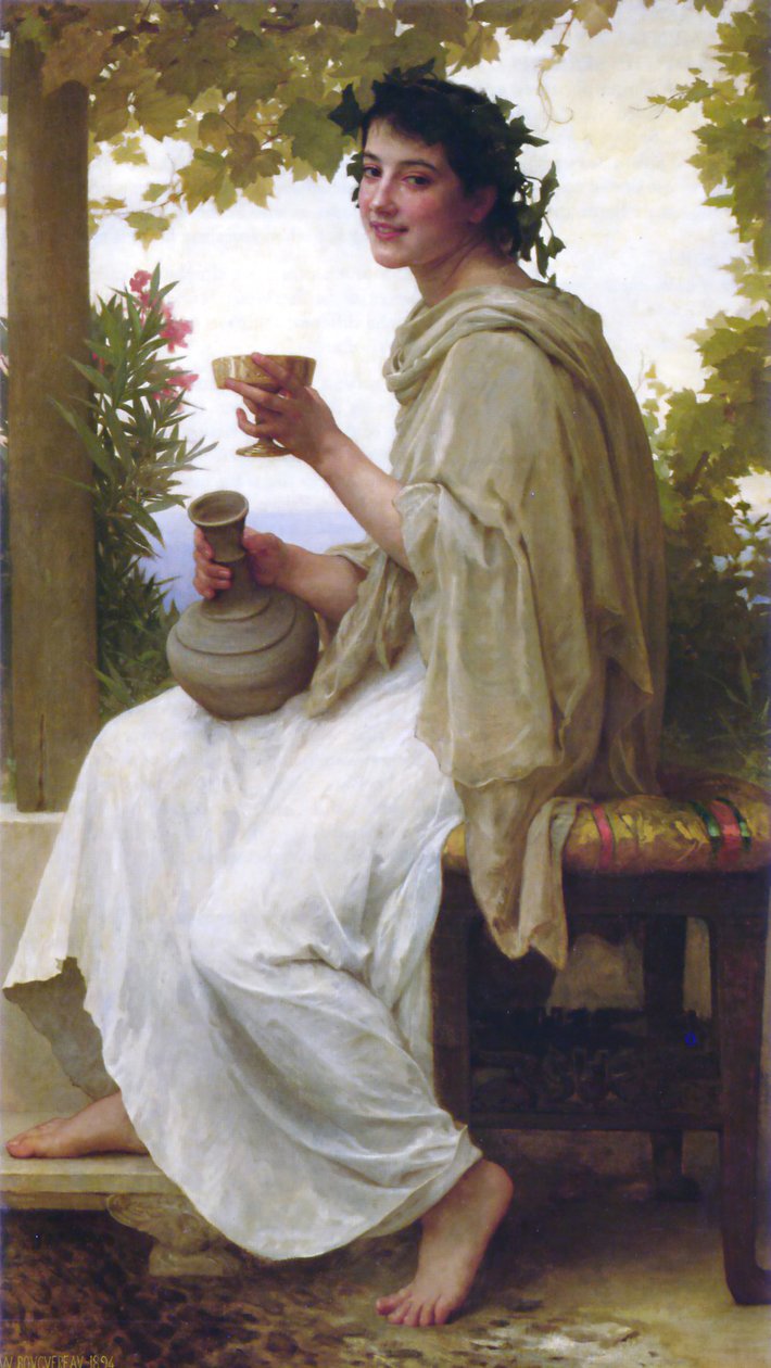Bacchante door William Adolphe Bouguereau