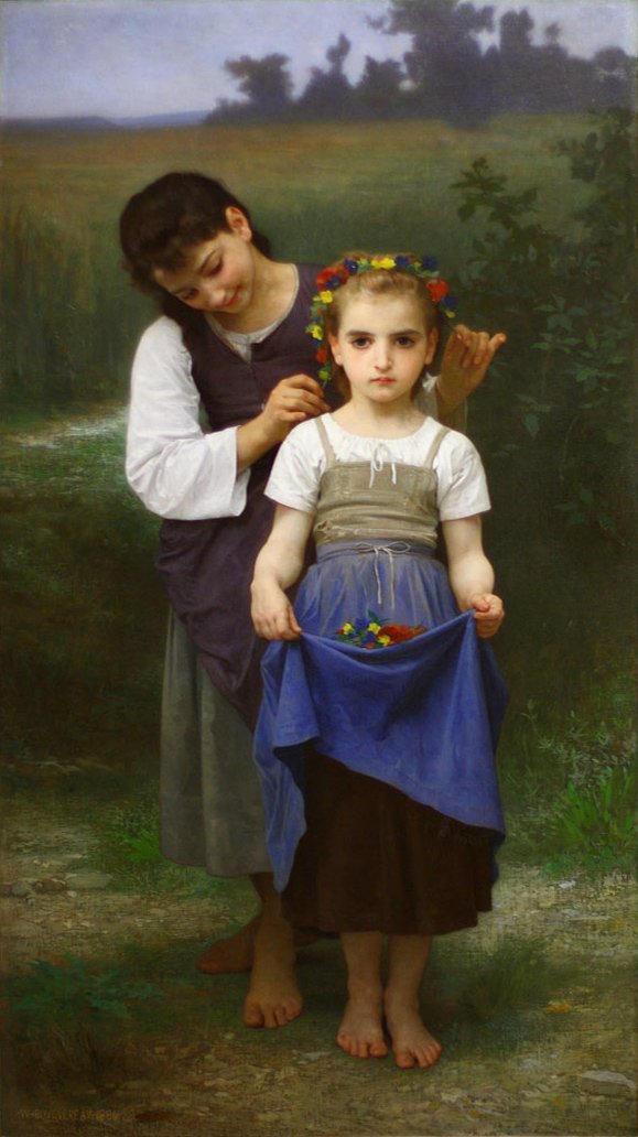 Bloemenkrans door William Adolphe Bouguereau