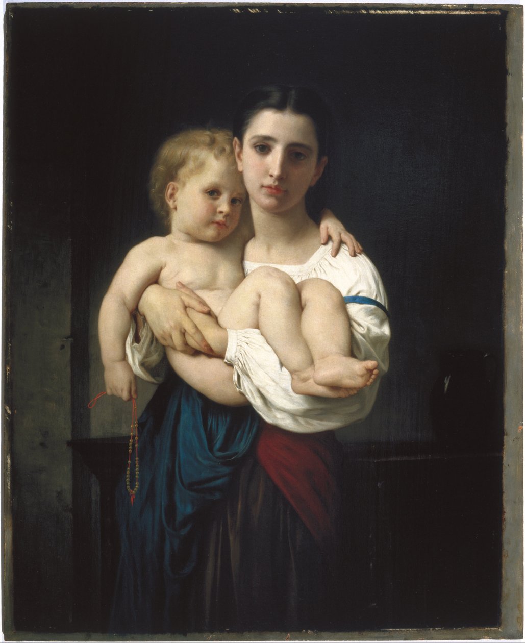 De oudere zus, reductie door William Adolphe Bouguereau