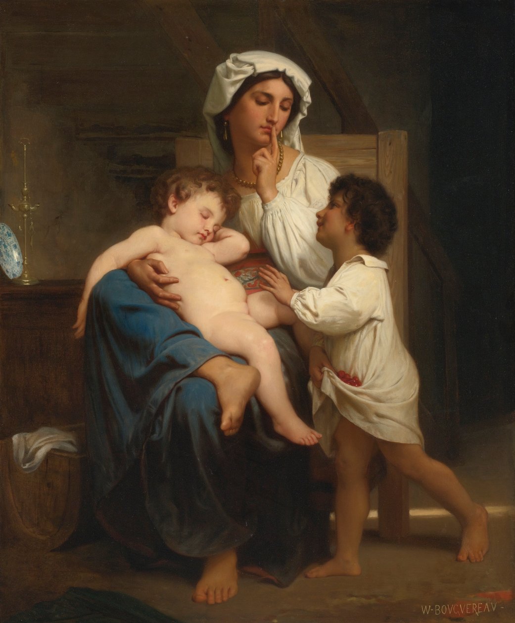De Slaap door William Adolphe Bouguereau