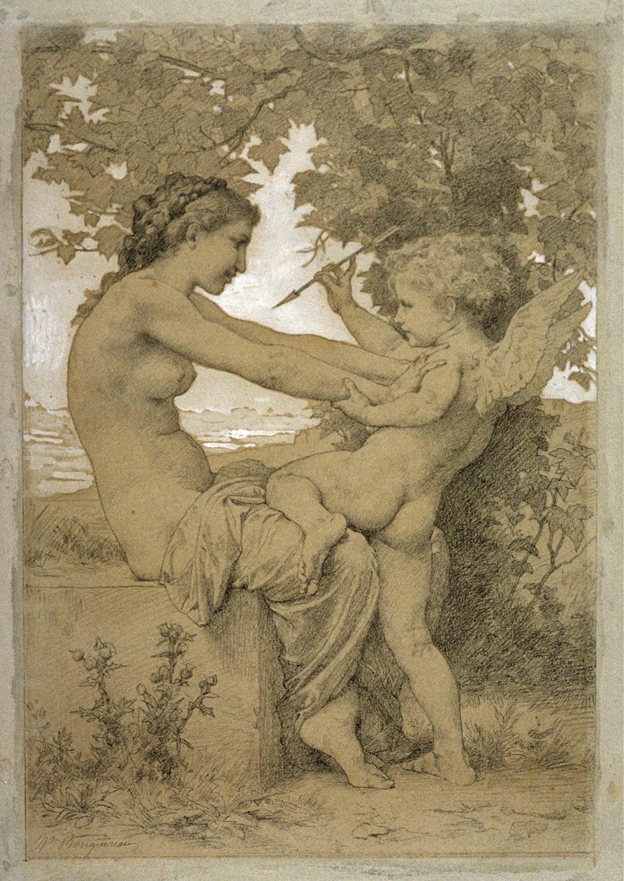 Liefdesweerstand door William Adolphe Bouguereau