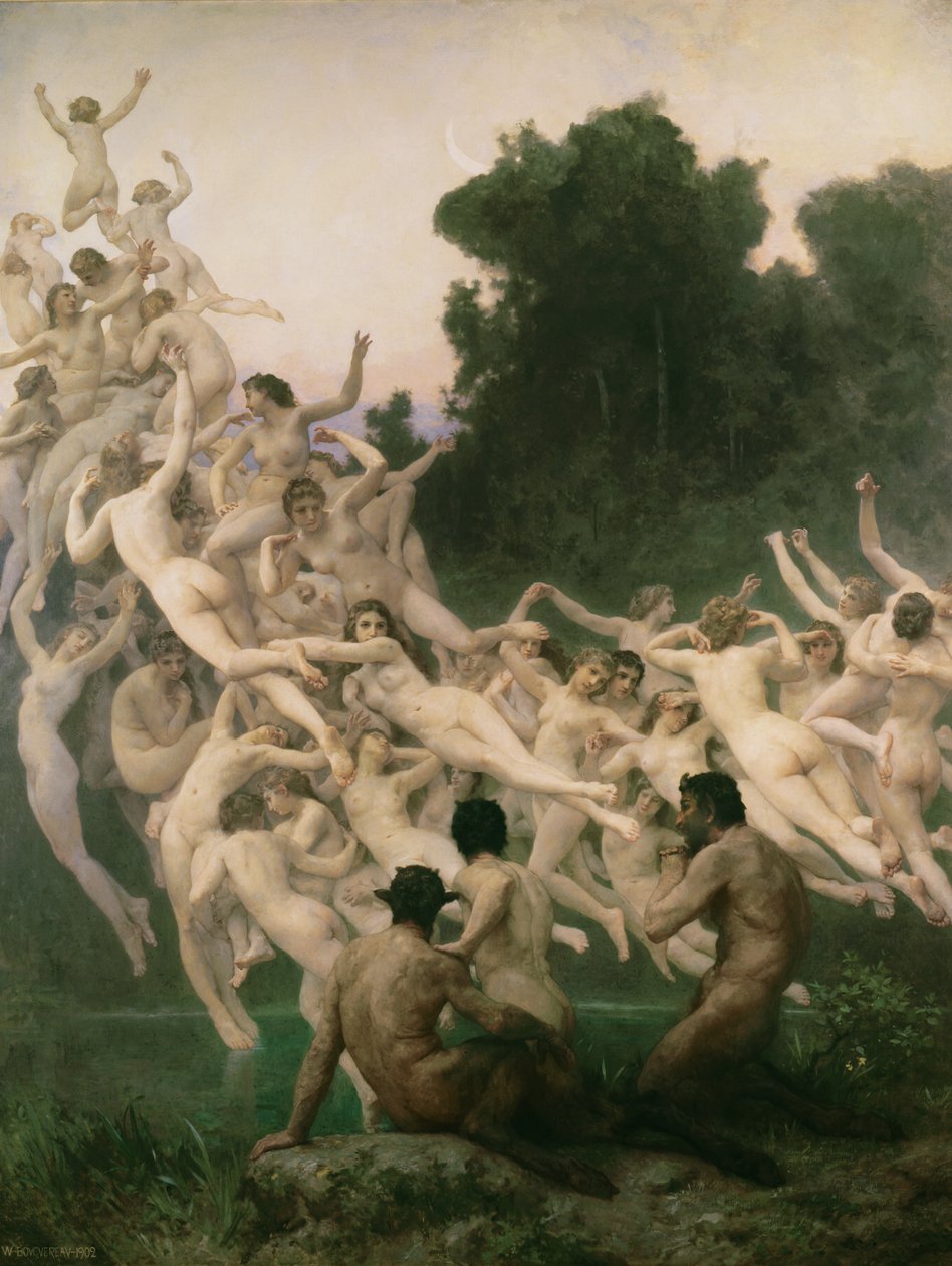 De Oreads door William Adolphe Bouguereau