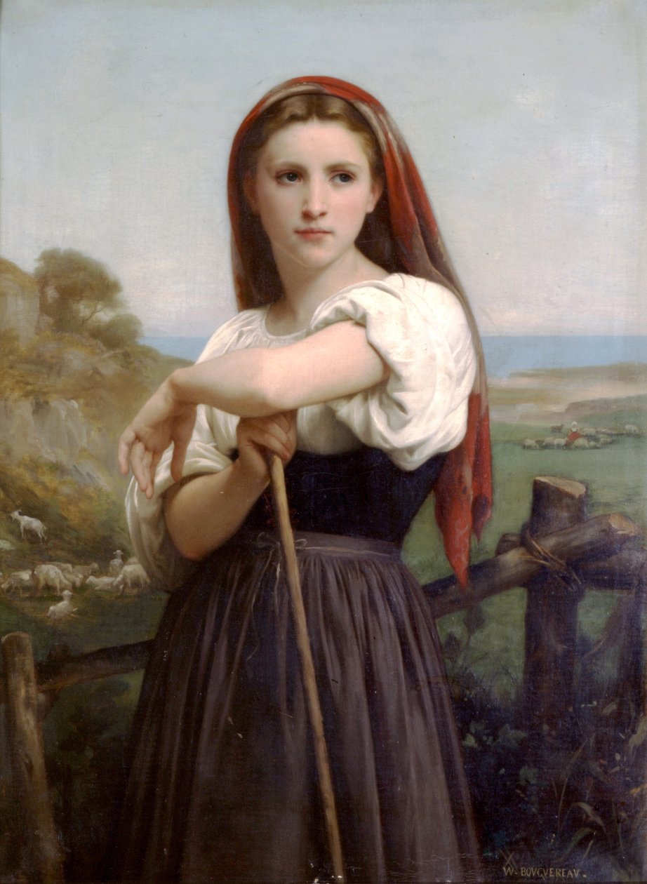 Jonge Herderin door William Adolphe Bouguereau
